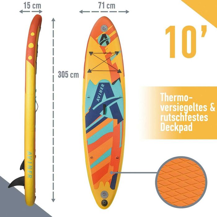 Сап надувна дошка Aviner макс 150 кг/305 x 71 x 15 см