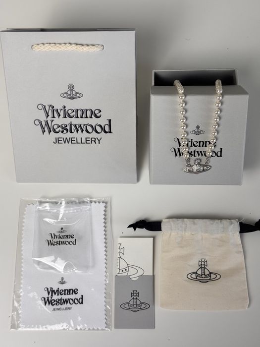 naszyjnik Vivienne Westwood perły srebrny