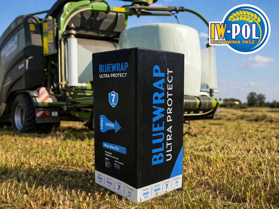 Folia do sianokiszonki Blue Wrap 500mm - plastikowa rolka