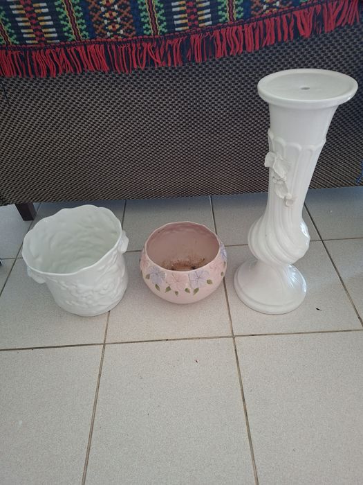 Conjunto de coluna e 2 vasos