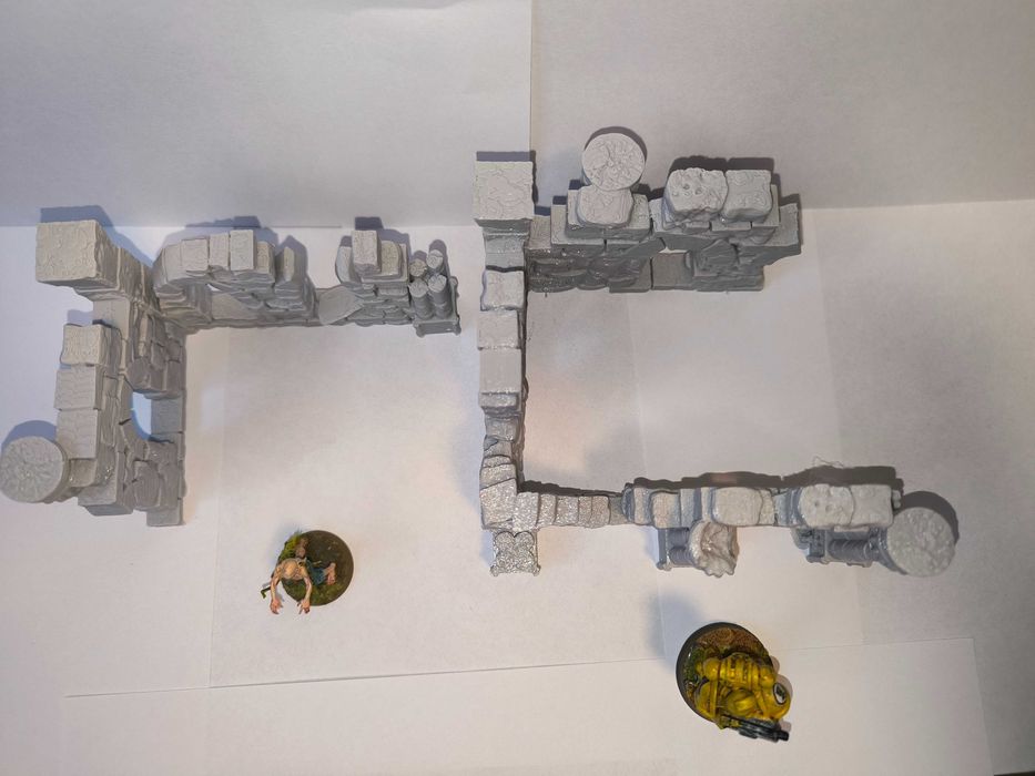 Ruinki ściany 2(Lost city) Diorama Makieta D&D