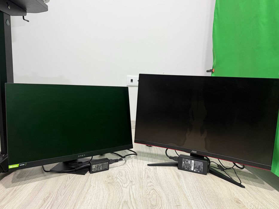 Monitores Gaming AVARIADOS P/ Peças (AOC Curvo 240Hz + HP Omen)