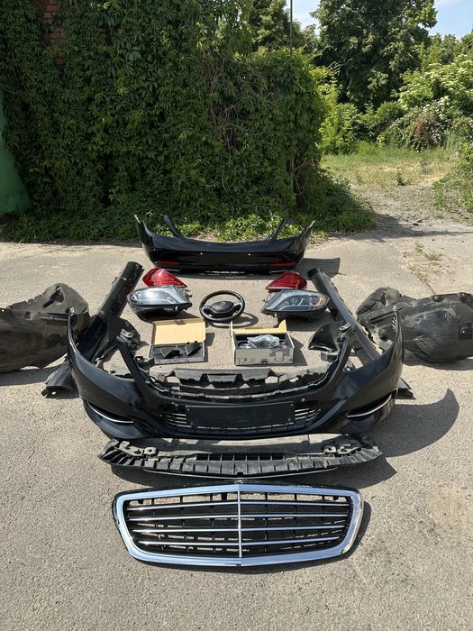 Mercedes w222 бампер, фара, руль, решетка