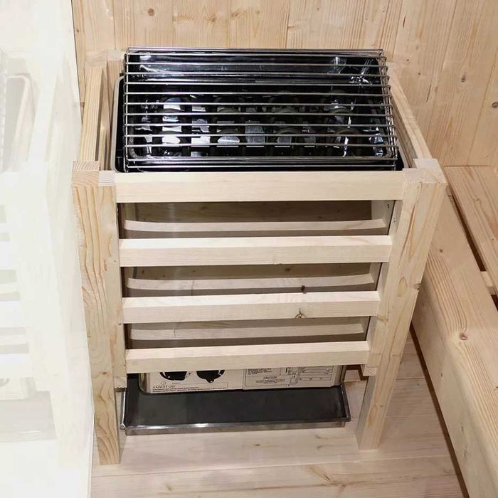 Sauna fińska sucha szklana zewnętrzna do6 osób + piec HARVIA sterownik