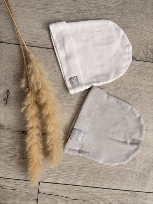 Bawełniane czapeczki niemowlęce 62 PINOKIO beani 2-pak czapka niemowlę