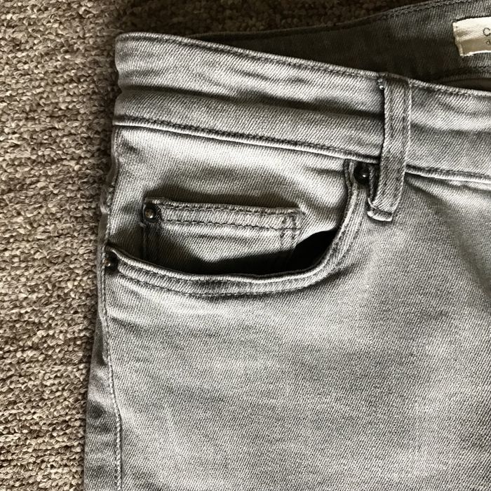 Сірі джинси скіні з високою посадкою calliope, джинсы с завышенной