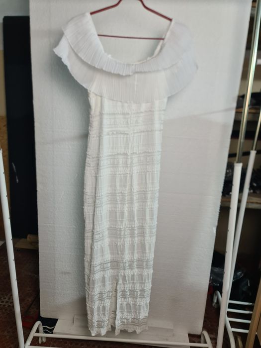 Vestido senhora branco de cerimónia - novo
