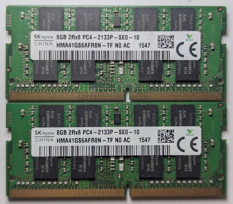 Память Ноутбук ОЗУ SODIMM DDR4 Hynix 8GB  PC4-2133P HMA41GS6AFR8N