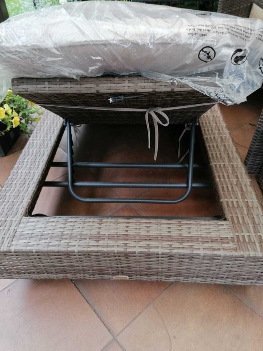 Leżak ogrodowy z materacem IBIZA