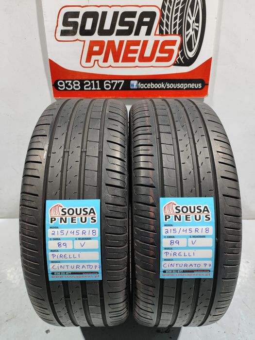 2 pneus semi novos 215-45R18 Pirelli - Oferta dos Portes - 130 Euros
