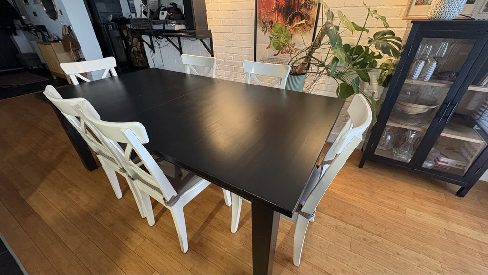 Stół drewniany , solidny i duzy  Ikea, rozkladany