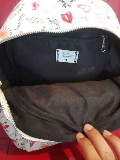 Mochila branca estampada Parfois