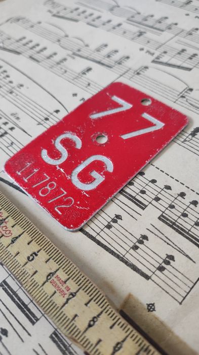 Matrícula de bicicleta Suiça antiga