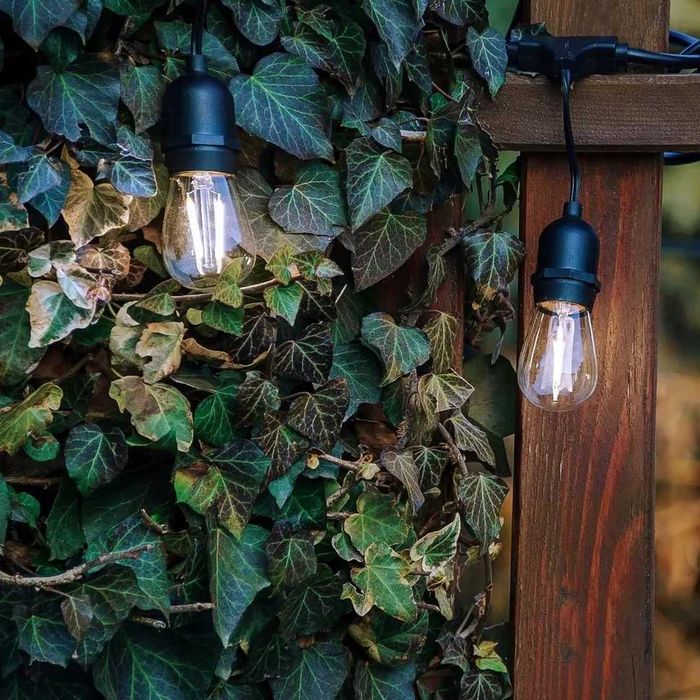 Girlanda ogrodowa solarna LEDLIGHT  lampki ogrodowe żarówki E27  20m