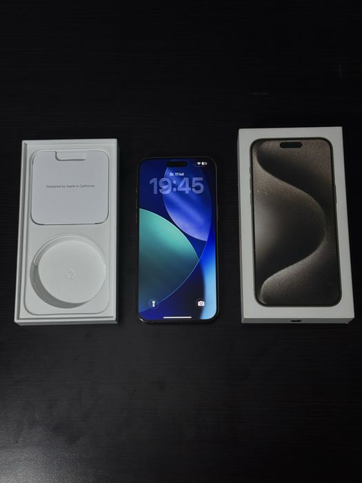 iPhone 15 Pro Max 256GB Natural Titanium – Stan Idealny, Komplet!