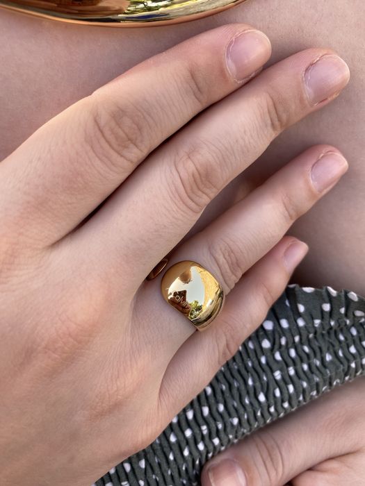 Anel dourado Calvin Klein