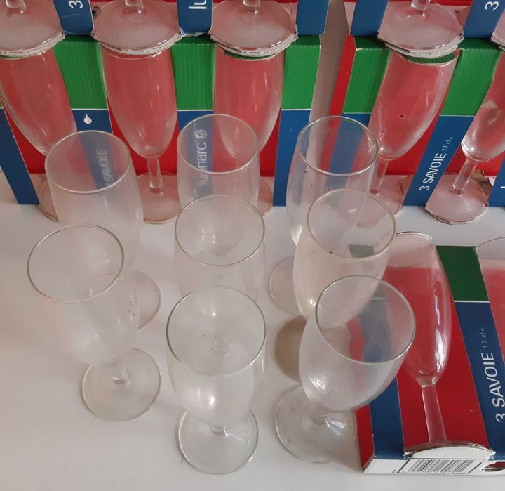 23 Copos Cálices Flutes Luminarc Savoie 17cl. Como Novos