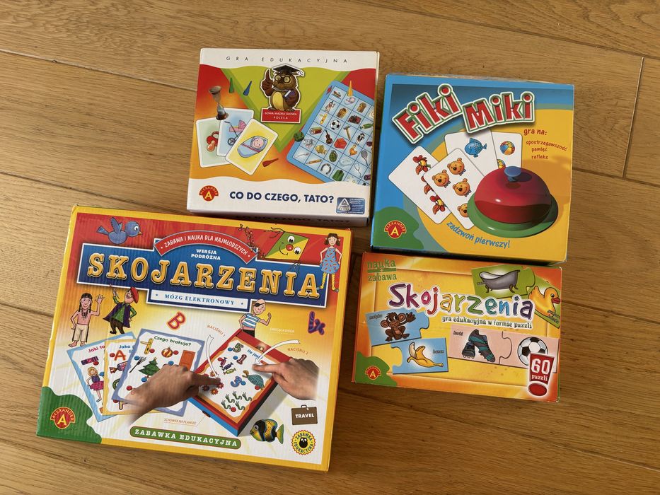 Zestaw 4 gier dla dzieci Skojarzenia Fili miki co do czego  elektronic