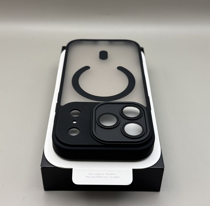 Матовый чехол iPhone 17 Pro Blue MagSafe, 17 Pro Black, Orange, Silver