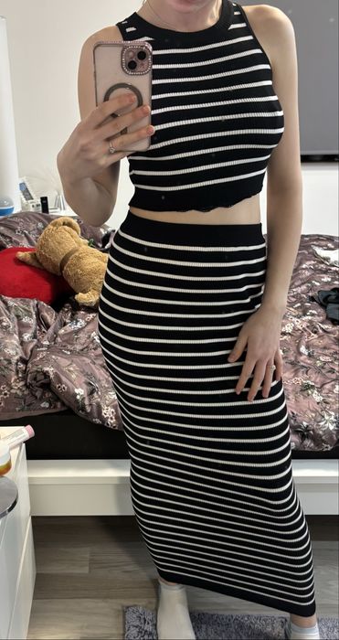 Komplet damski w paski