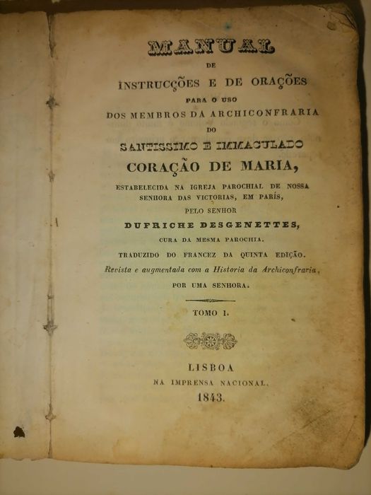 Manual de Instruções e de Orações 1843