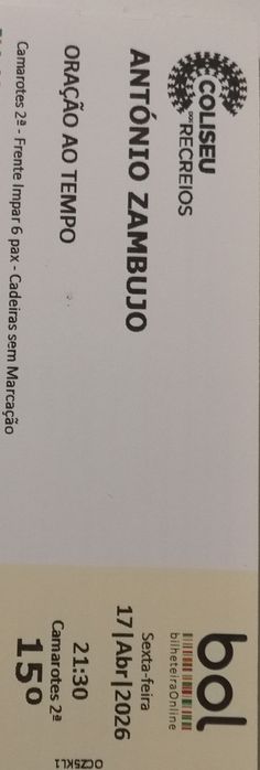 Bilhetes Concerto Zambujo