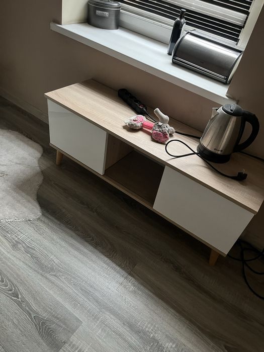 Szafka RTV biała połysk