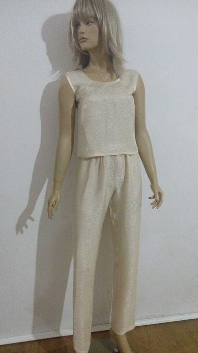 Пижамный комплект 100% натуральный шелк Nina Ricci топ шелковый