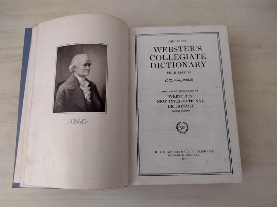 Webster's collegiate Dictionary fifth edition ano 1947
