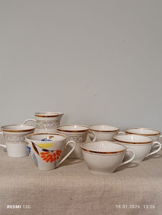 Чашки, молочник. Винтаж 60е