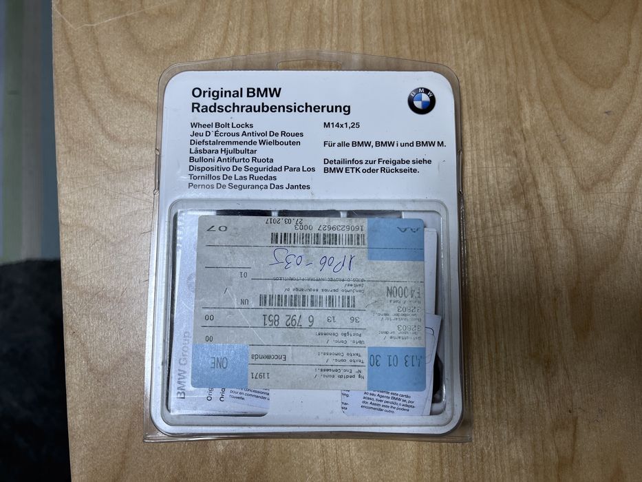 Parafusos antirroubo BMW M14x1,25