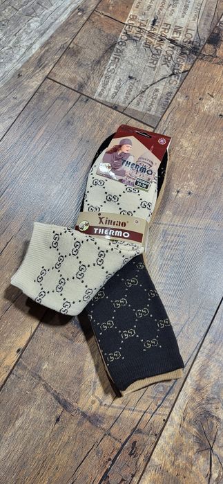 4 pary grube skarpety damskie jak kaszmir logo uni 35-38