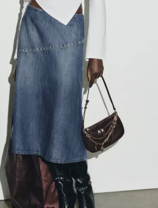 Міні сумочка zara нова колекція коричнева через плече