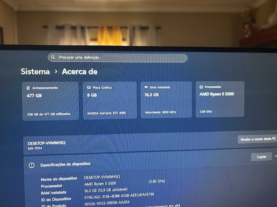 computador gaming em ótimo estado