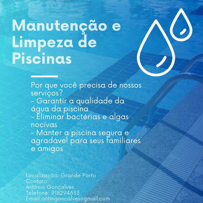 Tratamento de Piscinas/Bombas de Calor/ Construção