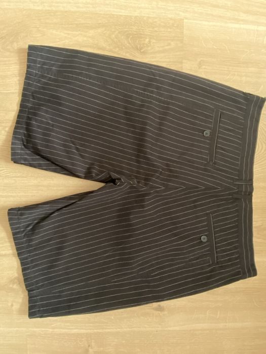 Smog L męskiw szorty chinosy krótkie spodenki czarne prążek