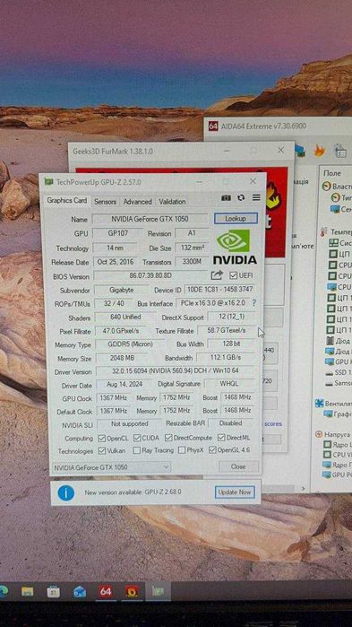 Ігрова відеокарта Gigabyte GeForce GTX 1050 2GB GDDR5 LP