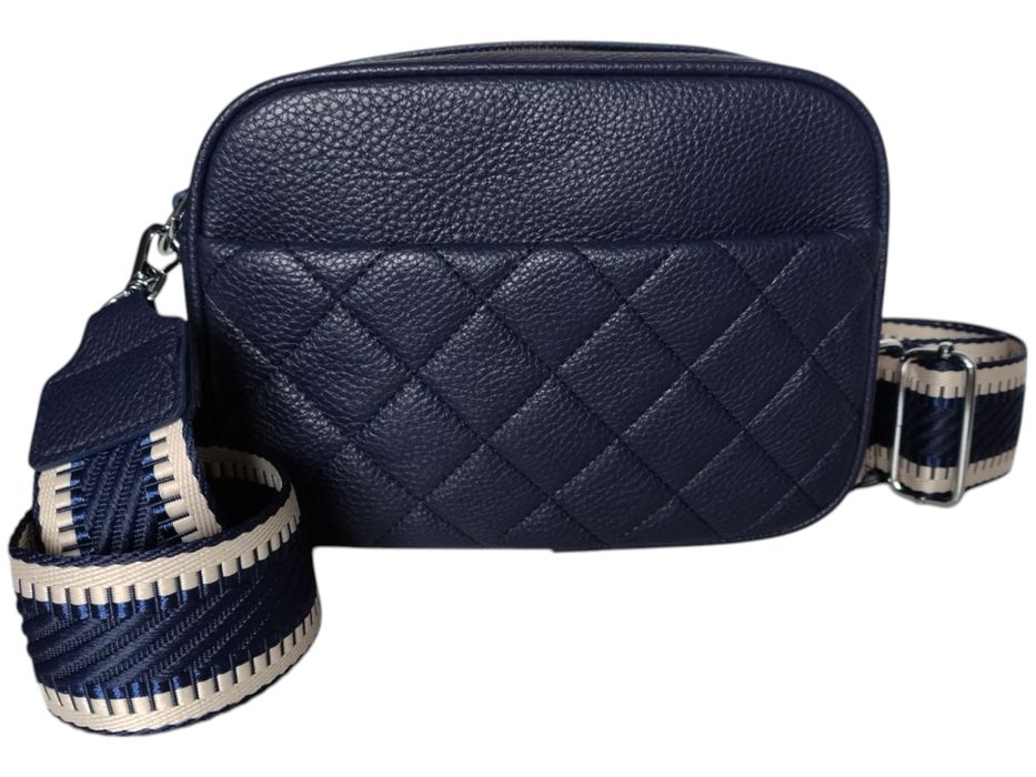 Torebka Damska Niebieska Mała Listonoszka Na Ramię