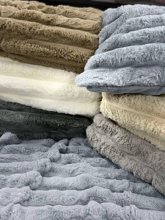 Хіт! Плюшева преміальна постіль “Шиншила КРОЛИК” велюровая постель