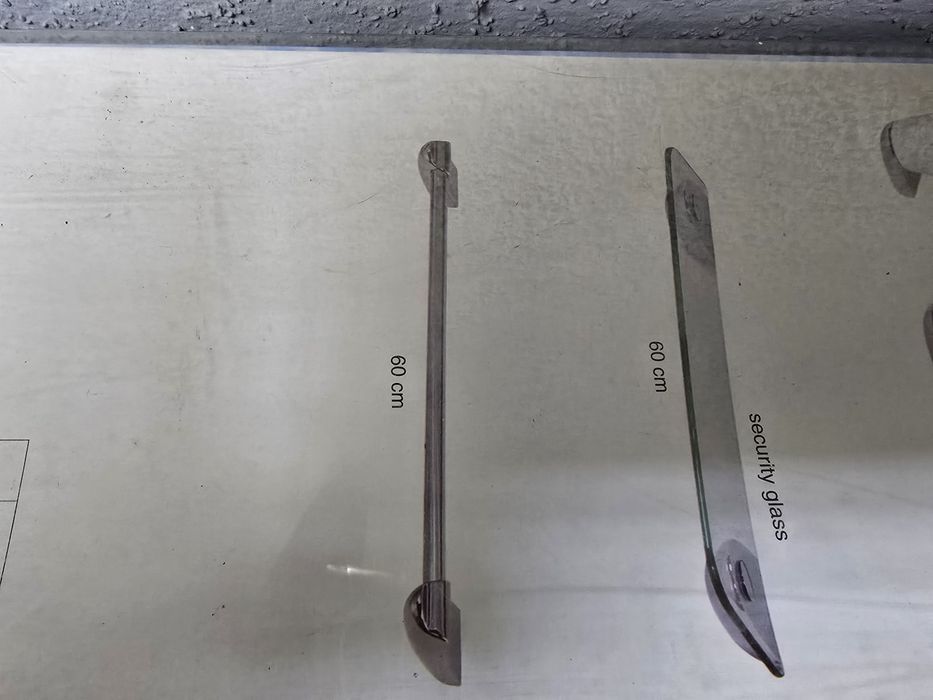 półka szklana, łazienkowa   60/12 cm