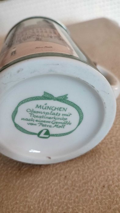 Ceramiczny kufel z pokrywą cynową  MUNCHEN