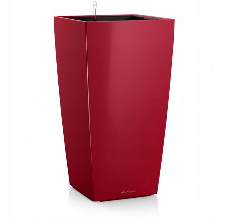 Donica LECHUZA Cubico Premium 40 40/40/75 czerwony połysk