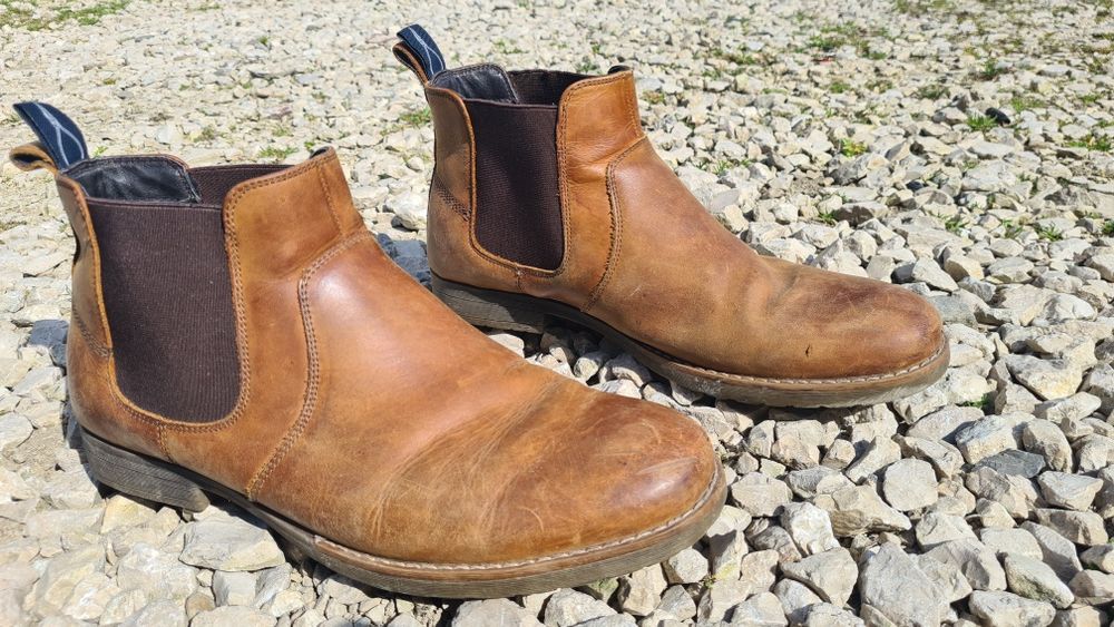 Buty skórzane sztyblety 44