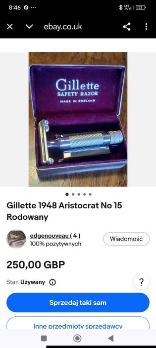Luksusowa maszynka do golenia Gillette