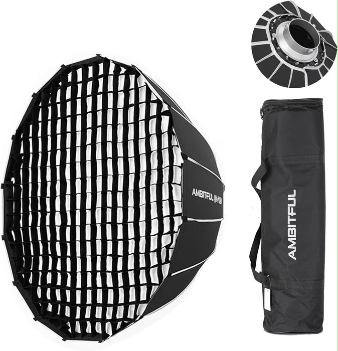 Foco de luz LED SMALLRIG RC 120B  Como Novo + Tripé + softbox parabólica 120cm