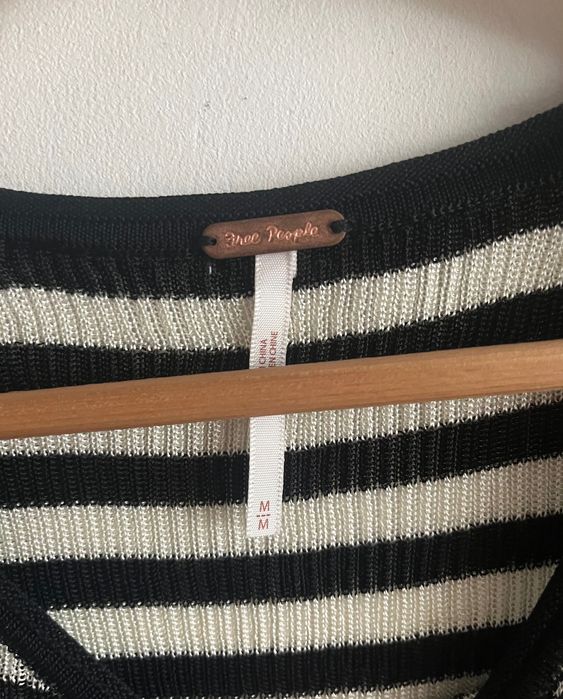 Free people Bluzka w paski czarno białe