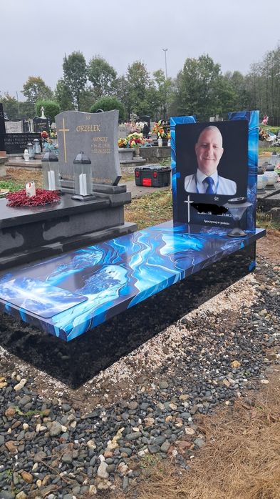 Nowoczesne Tanie Nagrobki Kompozytowe 4899 zł z montażem Cały Kraj.