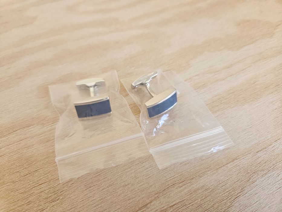 Botões de Punho HONEY BEAR azuis e cromados