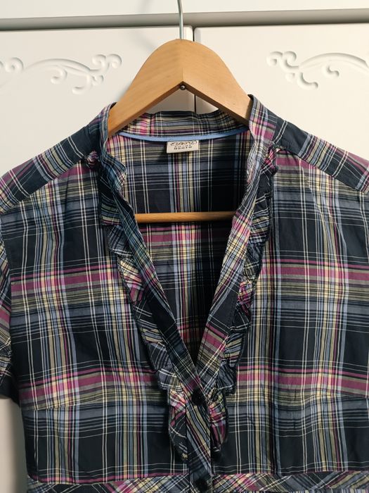 Bluzka koszula w kratę bawełna Esprit M 38