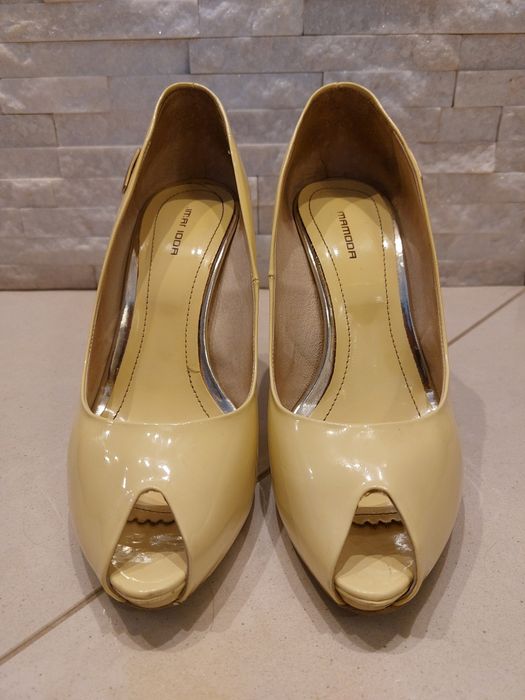 ŚLUB, WESELE szpilki, PRIMA MODA, buty, sandały, skóra, roz. 39